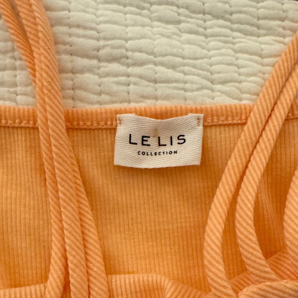 Strappy pink coral ribbed Bodysuit - Picture 3 of 7